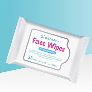 [Hot Item] Biokleen Gentle pH Balanced Disposable Oil Removing Hydrating Individually Wrapped Face Makeup Remover Wet Wipes for Oily Skin