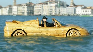 Venice has banned cars... so this guy made a Ferrari out of wood 😂🌊 | Ridiculous Rides