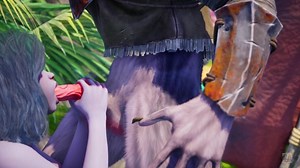 Orgy with Furry Werewolf, Tiger and Lion fucks elf and succubus and Tiger girl