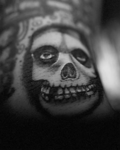 Misfits tattoo done with the limited edition BISHOP X MISFITS rotary machine | Bishop Rotary