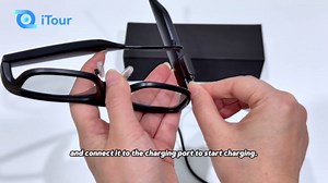 A1 Smart Glasses with Subtitle Display, AI AR Glasses Translation Device 110 Languages, Offline Language Translator Device, Photo & Call Translation for Travel, Business & Meetings