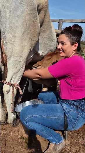 Hand Milking a Cow 🐄 | Real Farm Life Experience #villagelife #rurallife #cow #farming