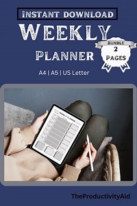 Printable Weekly Planner Daily Tasks Habit Tracker Self Care Important to Me in Sizes A4 US Letter A5 Digital Download - Etsy Australia