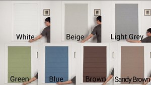 Boolegon 100% Blackout Roman Shades for Indoor Windows, Cordless Roman Blinds for Windows, Thermal Insulated Window Shades for Door, Bedroom, Office, Easy to Install, Sandy Brown, Custom Size