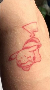 Healed red Pikachu tattoo! Handpoked as always 🐭⚡️ #tattoo #handpoked