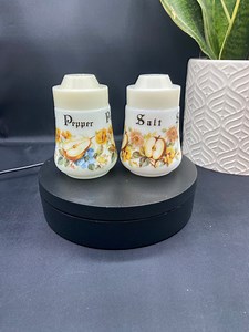 Vintage Milk Glass Salt & Pepper Shakers - Etsy Australia