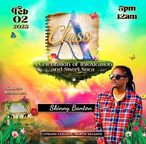 A few Hours before the biggest gathering of Soca heavy hitters in one concert for the season and AClass still adding artiste 😳.... WE WANT TO WELCOME ONE OF OUR PAGE FOLLOWERS Skinny Banton @skinnybanton to the Soca and Alcohol celebration later this evening 🥂 AClass [Concert and Coolers] Hosted by @ateamband & @aclass_experience Note: Patrons, please try and get there early, event starts at 5pm sharp and because of the amount of performances , show starts early too! 🎉 | Soca Watch