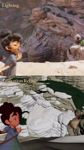 5.5K views · 278 reactions | Lights, camera, action!  Discover the captivating world of animation production and the process that brings our story to life. From concept to completion, each stage is a masterpiece in itself. Below, you will see the difference between animation refine compared to lighting! | The David Movie | Facebook