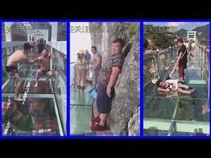 Pontes de VIDRO causam pânico em turistas na CHINA ! kkkk