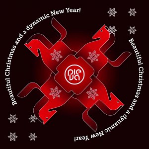 Christmas E-card a Quartet of Fire Horses Greeting - Etsy