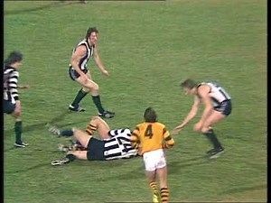 First quarter of the 1979 Night Grand Final Collingwood Premiers. 15 mins.