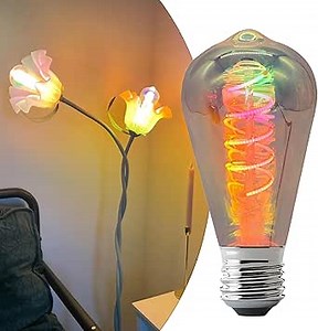 Dimmable E26 3W 2200K 25W Equivalent Amber Led Bulb, Mushroom Ambient Mood Light Warm Yellow 200LM ,110-130V, Modern Stylish Style Vintage Edison Bulbs, Decorative Hanging Led light Bulb for home