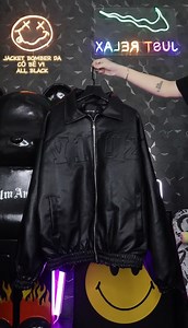 493 reactions · 22 shares | Jacket bomber da cổ bẻ V1 all black sale...