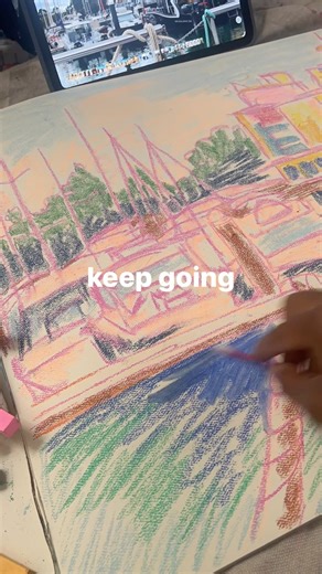 Chalk Pastels Drawing‼️ #art #chalkpastels #adiajohnson
