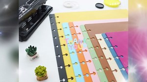 Discbound Notebook Covers,Discs DIY Planner Cover - Classic Medium 9-Hole,Compatible with Levenger Circa Arc TUL and Happy Planner(Blue,Medium,3Set)