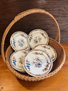 Syracuse China Salad Plate Set: Dewitt Clinton Pilgrim Pattern, Floral Bird Motif - Etsy