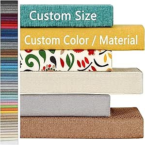 Custom Size Bench Cushion Bay Window Seat Cushions Non-Slip with Zipper for Outdoor/Indoor Furniture Patio Porch Cushions