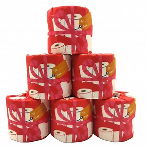 [Hot Item] 2-Ply DOT Embossed Toilet Paper Roll Tree Free Toilet Tissue
