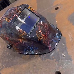 Check out our VIKING 1840 Tempered helmet that showcases beautiful oil-slick designs. It's the perfect helmet to add to any welder's collection: https://lered.info/3YSz0FH #WeldRed #WeldRedNation | Lincoln Electric