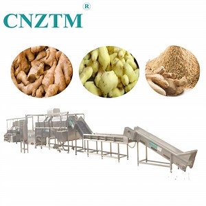[Hot Item] Vegetable Potato Washer Raddish Ginger Cleanig Peeling Processing Line Ginger Washing Machine