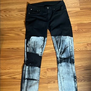 Helmut Lang Jeans Paint Splash Graphic Size 26 Original