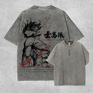 Attack on Titan Eren Yeager T Shirt, Vintage Washed Anime Gift, Oversized Manga Merch, Attack on Titan Anime Oversize Acid Washed T-shirt - Etsy