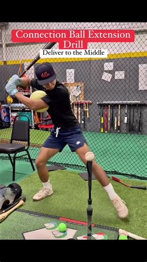 💢Connection Ball Extension Drill💢 One of my favorite drills for players who “chicken wing” or pull off the ball causing an absence of extension or improper direction with extension. #hittingdoneright #hittingcoach #hittinginstruction | hitting_done_right_hdr