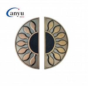 [Hot Item] Luxury Half Round Antique Bronze Aluminum Carved Glass Door Handle