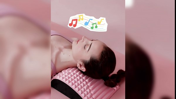 Refresh - Neck & Back Stretcher, Lower Back Stretcher，Pillows to Relieve Neck Pain (1Pink+1Gray)