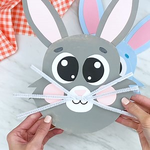 🐇 Bunny Paper Plate Craft ✂️ Get the template on the blog | Simple Everyday Mom