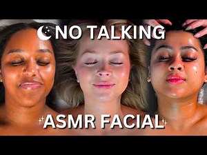 [SLEEP] 1+ Hour No Talking ASMR Facial Compilation 🌙