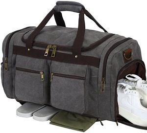 [Hot Item] Custom Canvas Travel Duffel Weekender Bag Gym Bag