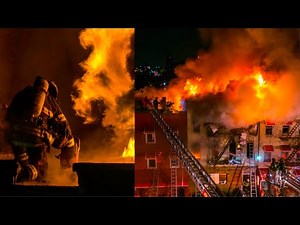 MAYDAY! HEAVY FIRE Throughout 3 Private Dwellings - Brooklyn 5th ALARM Box 268 [Up Close w/ FDNY]