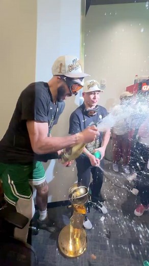 Champagne showers for the NBA Champs! ☘️ | NBA