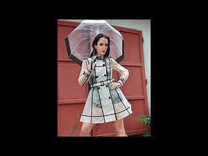Transparent plastic raincoats