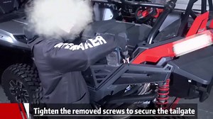 Rear Cargo Bed Extender Tailgate Fit for RZR PRO XP/PRO S/Turbo R 2020-2025, Black Heavy Duty Steel Back Enclosure Rack Accessories