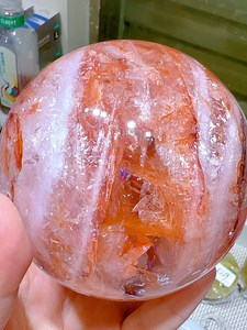 21K views · 1.8K reactions | So beautiful fire quartz sphere with strong rainbow and strong flash,very very very shiny,so so so pretty! | Rock's Rock Store | Facebook