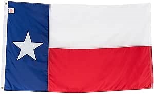 Texas State Flag 4x6 Heavy Duty TX Flag - 100% Made in USA Flags - Appliqué Nylon Lone Star Banner, Quadruple Stitched Fly End, Outdoor & Weather-Resistant, Vibrant, Brass Grommets for Easy Display