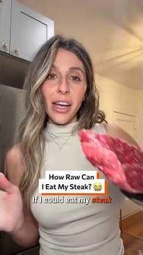 How Raw Can I Eat My Steak? 😭 #Steak #RareSteak #RawSteak