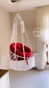 🤍🌹Macrame Hammock chair🌹🤍 Welcome to our shop- A beautiful place for comfy and cute things! Macrame chair is a rocking chair.It can be hung on the ceiling with the ceiling bracket. 📌Max load 180kg 📌Color of the rope and mattress are customizable 📌Delivery all over Bangladesh 💌For all questions,send us a direct message | OuRoxa by Hridi Ahmed
