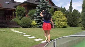 Fresh air for the pussy 4K No Panties Short Skirt in Garden, mofenges