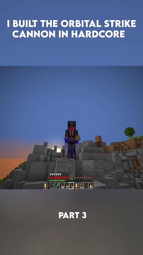 Building the Orbital Strike Cannon in Hardcore Minecraft