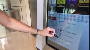 Side by Side Mini Travel Pen Keychain | Compact Ballpoint Pen + Small Stylus for Touchscreens | (Pack of 4x)