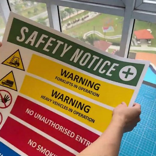 Site Safety Notice Warning Caution Prohibition Hazard Danger Label Malaysia Premium Sticker