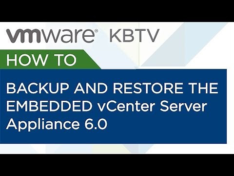 KB 2091961 How to backup and restore the embedded vCenter Server Appliance 6.0 vPostgres database