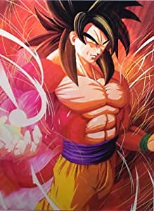Fukujin Anime super saiyan goku Poster,vegeta Posters (Dynamic)Frameless