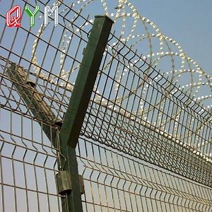 [Hot Item] Y Post Welded Mesh Airport Fence Security Prison Wire Mesh Fence with Razor Barbed Wire