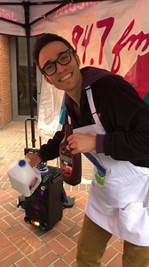 Lopez shaking up some chocolate milk! Spirit of Springfield MGM Springfield #WorldsLargestPancakeBreakfast | 94.7 WMAS - Springfield, MA | Facebook