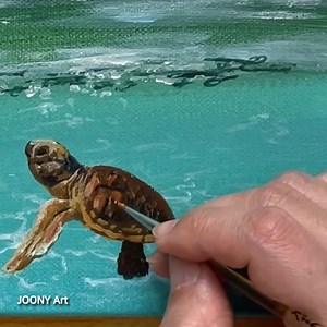 53K views · 3K reactions | Acrylic Painting / Baby Turtle #art #painting #acrylicpainting | Joony art | Facebook
