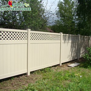 [Hot Item] UV Proof Vinyl PVC 6'h/8'w Garden Privacy Fence with Top Lattice